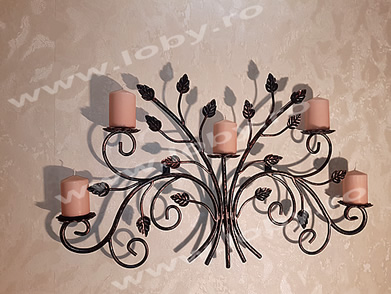 Suport  lumanarii din fier forjat NATURAL, Sector 6 - Bucuresti - imagine 2 - popic.ro