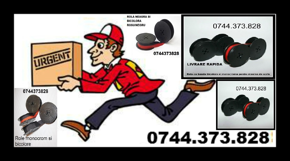 Panglici tusate si role masini de scris negre sau bicolore., Sector 1 - Bucuresti - imagine 1 - popic.ro