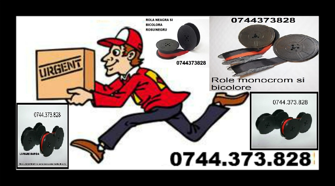 Benzi si role masini de scris negre si bicolore, cu livrare rapida, Sector 1 - Bucuresti - imagine 1 - popic.ro