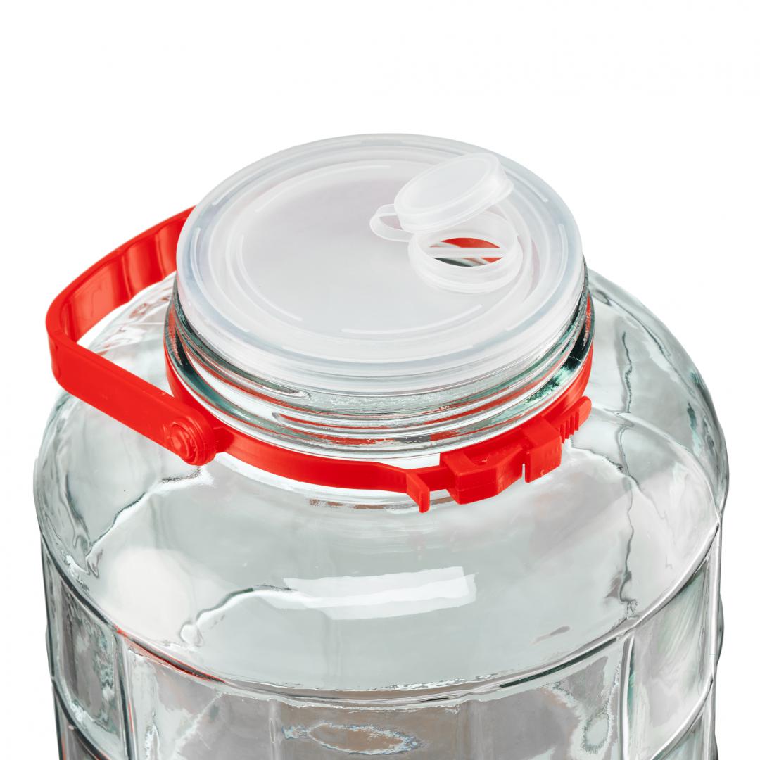 Borcan de sticla cu capac din plastic, 8 litri, transparent✔️olishop, Sector 1 - Bucuresti - imagine 1 - popic.ro