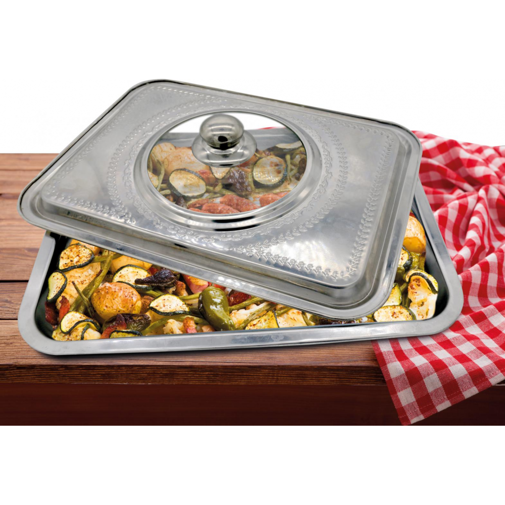 Tava cuptor Cooking by Heinner, cu capac, inox, 35 X 26 X 7cm, Sector 1 - Bucuresti - imagine 1 - popic.ro