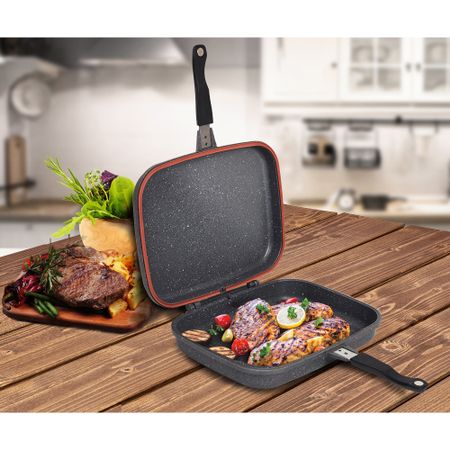 Tigaie dubleta Bohmann BH 1700-32 MRB,marmorata,inductie,32cm, Sector 1 - Bucuresti - imagine 3 - popic.ro