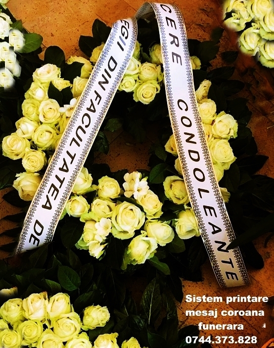Imprimanta scriere panglica florala, funerara, Sector 4 - Bucuresti - imagine 1 - popic.ro