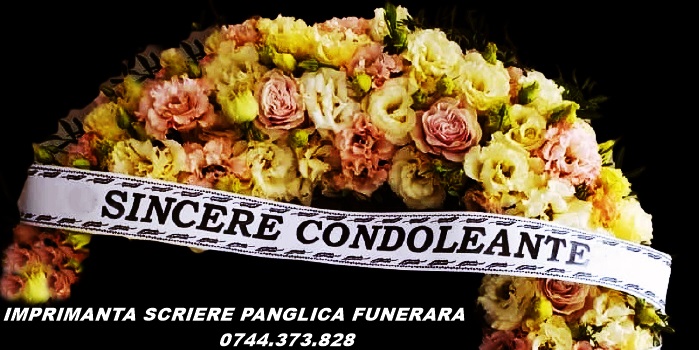 Sistem scriere panglica florala si funerara., Sector 1 - Bucuresti - imagine 1 - popic.ro