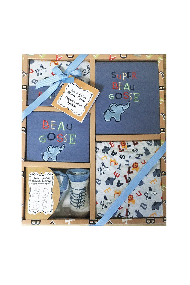Set cadou bebe 5 piese 0-6 luni Elefant Tom Kids, Sector 6 - Bucuresti - imagine 2 - popic.ro