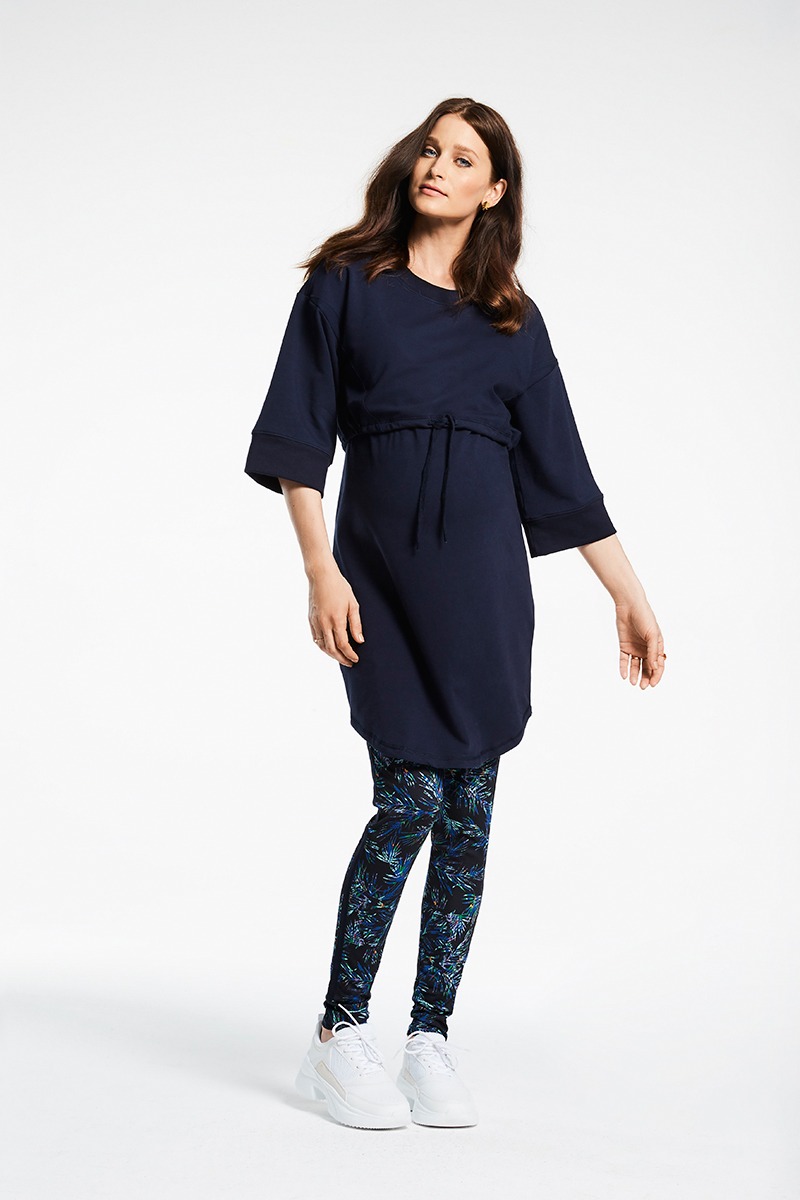 Colanti/leggings gravide cu imprimeu Queen Mum, Râmeț - Alba - imagine 3 - popic.ro