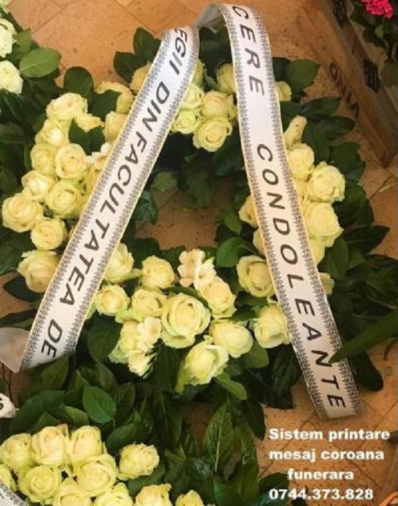 Sistem printare mesaj pe panglica de coroana funerara si florala, Sector 1 - Bucuresti - imagine 1 - popic.ro