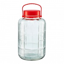 Borcan de sticla cu capac din plastic, 12 litri, cu strecuratoare, Sector 1 - Bucuresti