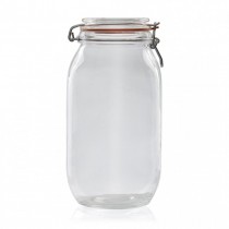 Borcan depozitare sticla + capac, 2000 ml ✔️olishop.ro, Sector 1 - Bucuresti