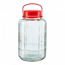 Borcan sticla cu capac din plastic, 16 litri, transparent✔️ olishop.ro, Sector 1 - Bucuresti